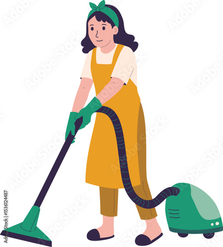 Cleaning Worker Illustration

