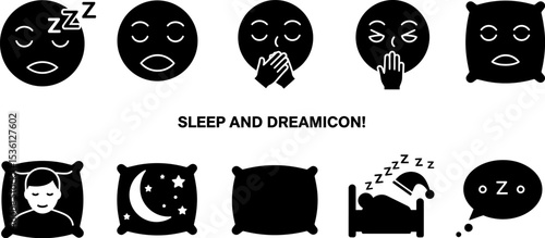 Find sleep icons vector illustration set for restful nights and sweet dreams design projects 100 editable stock vector illustration