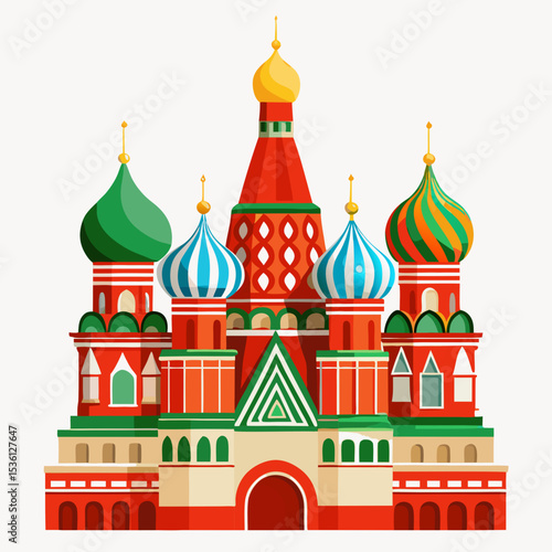 Colorful St Basils Cathedral Moscow Iconic Russian Architecture