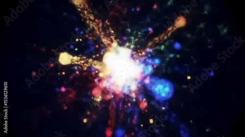 Wallpaper Mural Colorful Particles Exploding Torontodigital.ca