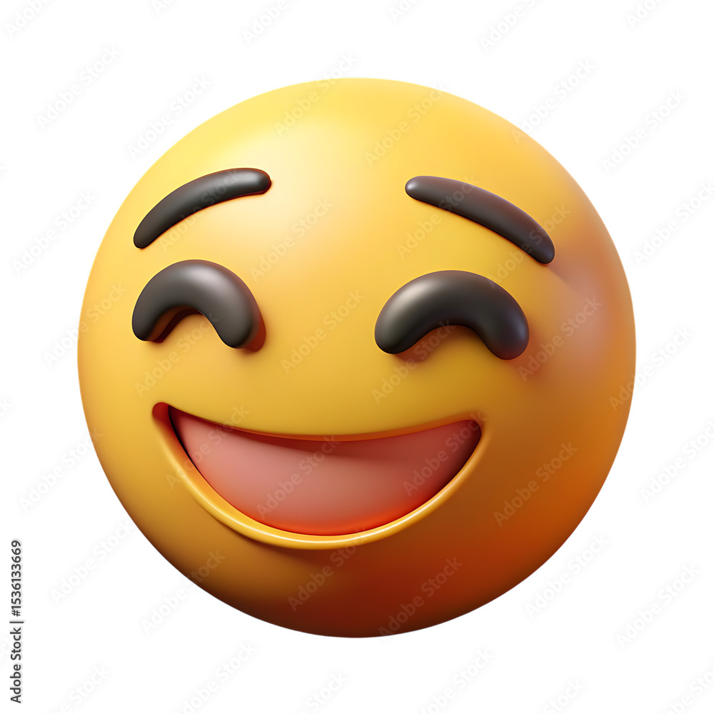 Fototapeta premium An Image of a Smiling and Expressive Emoji Face