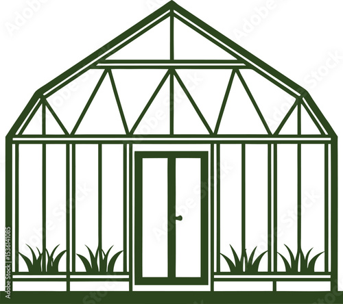 green house isolated on white