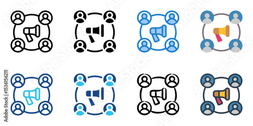 Outbound icon set multiple style collection 
