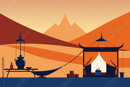 nomadic wind caravan living room with sails overhe.svg