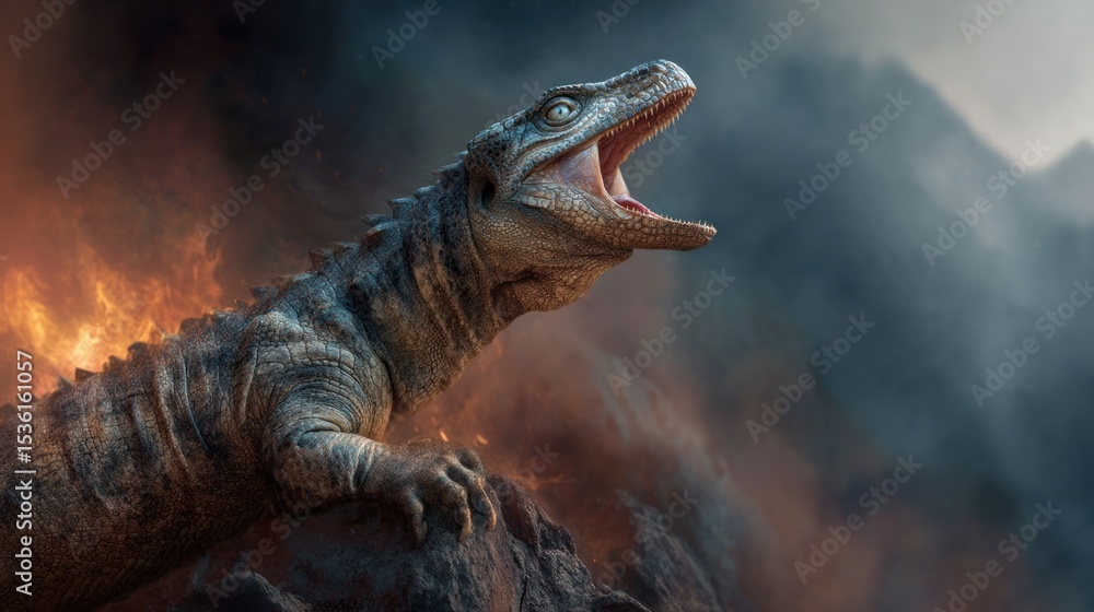 Prehistoric lizard Prehistoric lizard