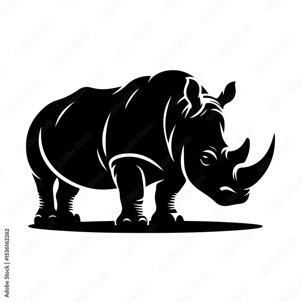 Fototapeta premium rhinoceros silhouette