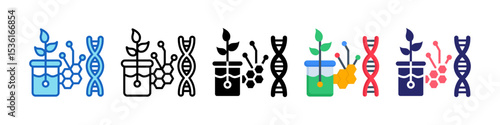 Biotech Multiple Style Icon Set Collection.