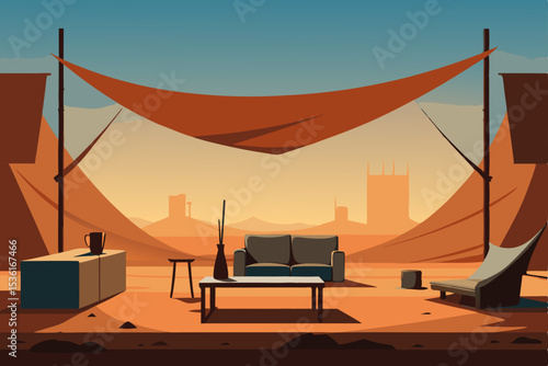 wasteland survivor s living room with salvaged 