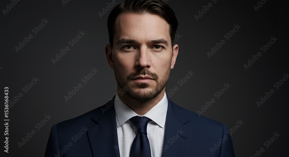 Portrait of a Confident Man in a Suit Portrait of a Confident Man in a Suit