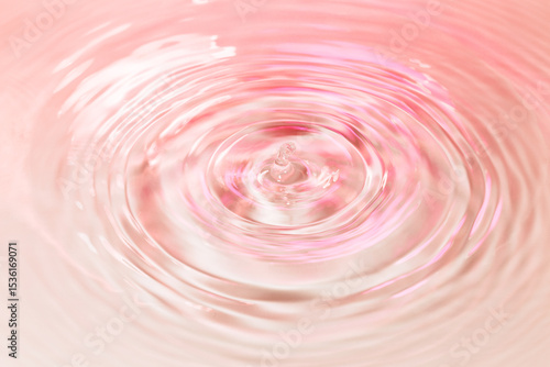 水面に落ちる水滴.