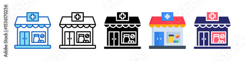 Pharmacy Multiple Style Icon Set Collection.