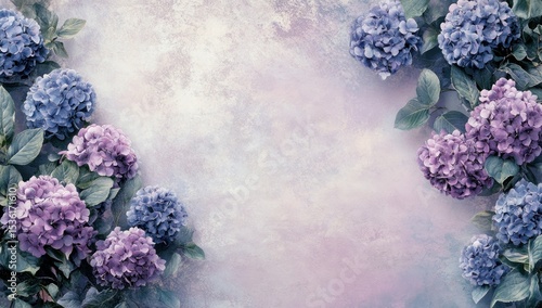 Wallpaper Mural Hydrangea floral arrangement on a pastel background Torontodigital.ca