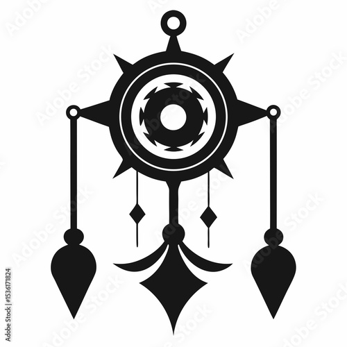 Pendulum silhouette vector illustration