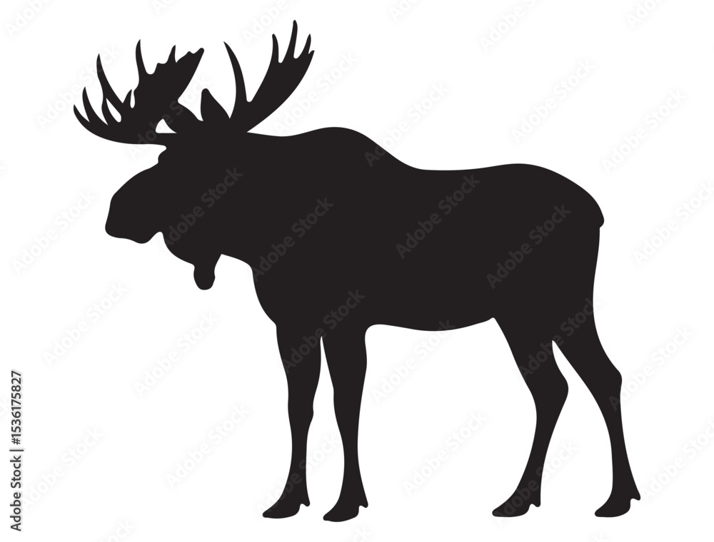 Fototapeta premium MOOSE SILHOUETTE