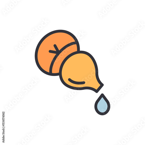 Traditional Calabash Gourd And Liquid Drop Icon On Transparent Backdrop