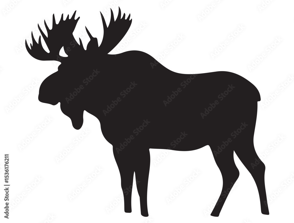 Fototapeta premium MOOSE SILHOUETTE