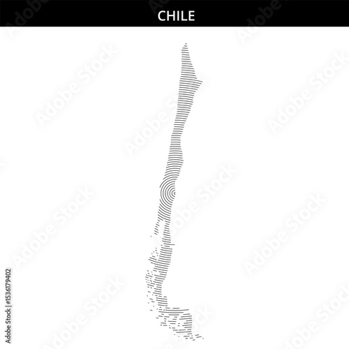 Unique linear representation of Chile's geographical outline