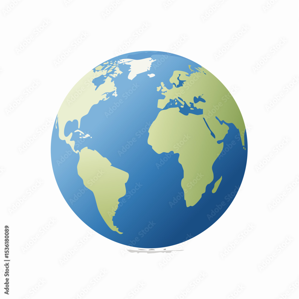 Earth Globe Illustration A Simple Vector Graphic of Planet Earth Earth Globe Illustration A Simple Vector Graphic of Planet Earth