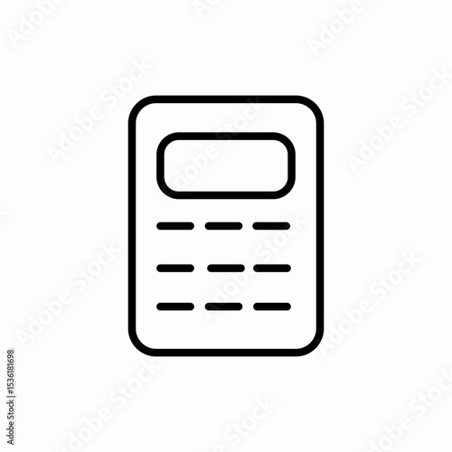 calculator math device icon vector sign