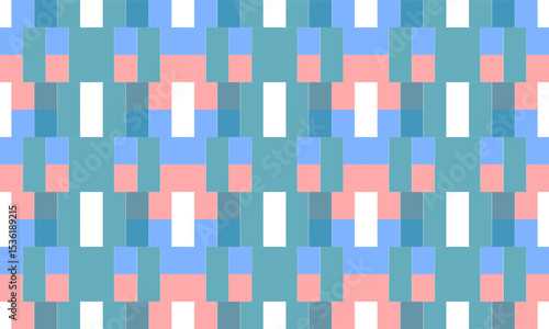 Green blue complicated rectangular block repeat pattern, replete image, design for fabric printing, patter print, square