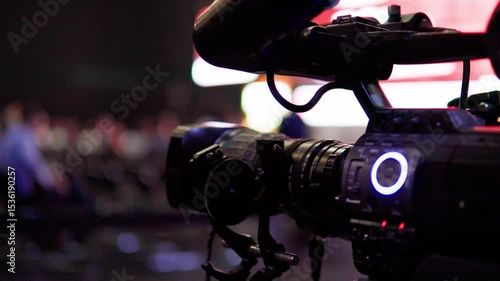 Professional crane camera recording live event