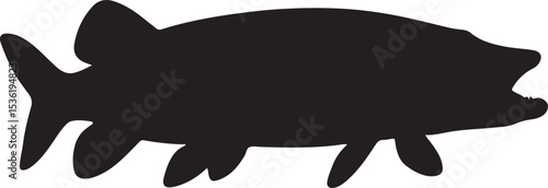 NORTHERN PIKE FISH SILHOUETTE