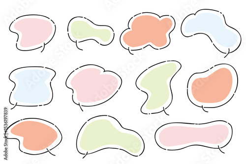 抜け感演出今っぽカラーの吹き出しセット