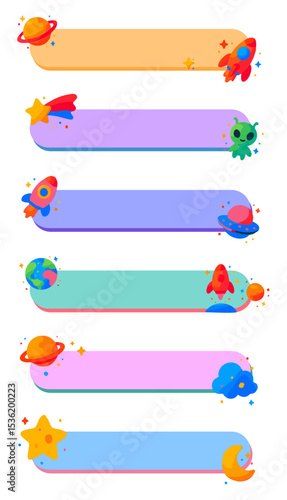 우주 행성 이름표 제목 배