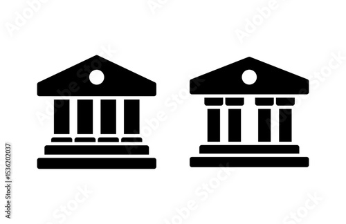 Bank icon vector illustration. Bank sign and symbol, museum, university