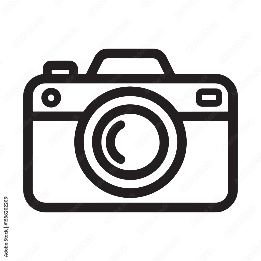 Camera Icon Vector – Minimalist Black Line Photography Symbol for Apps, Logos, and Digital Design Camera Icon Vector – Minimalist Black Line Photography Symbol for Apps, Logos, and Digital Design