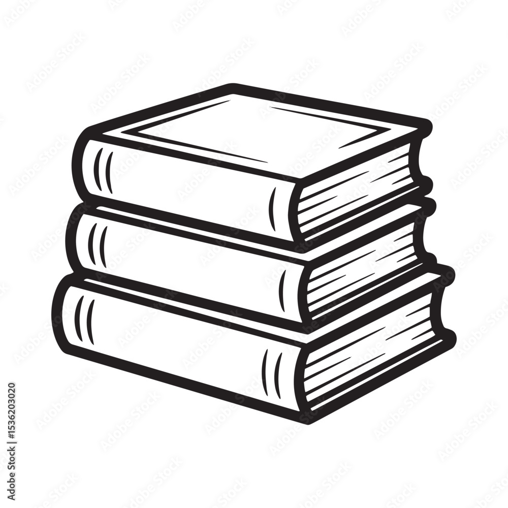 Stack of Books Vector Illustration – Hand Drawn Education Icon Stack of Books Vector Illustration – Hand Drawn Education Icon