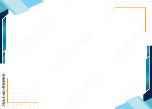 Abstract geometric template with blue accents gold lines ideal for business or tech.