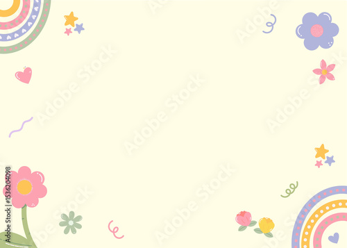 Adorable pastel floral background perfect for spring or summer projects.