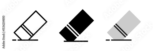 A pencil eraser icon, perfect for correction, mistakes, revision, and general school supplies.