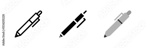 A pen icon, ideal for writing, signing, drawing, and general stationery or office use.