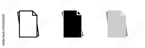 A paper or document icon, perfect for representing files, reports, written work, and office or school supplies.