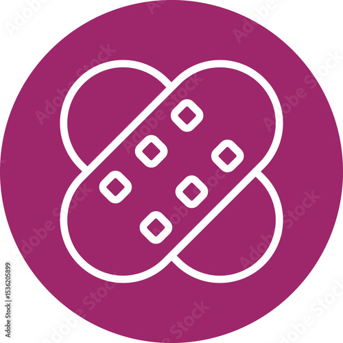 Bandage Vector Line White Circles Multicolors