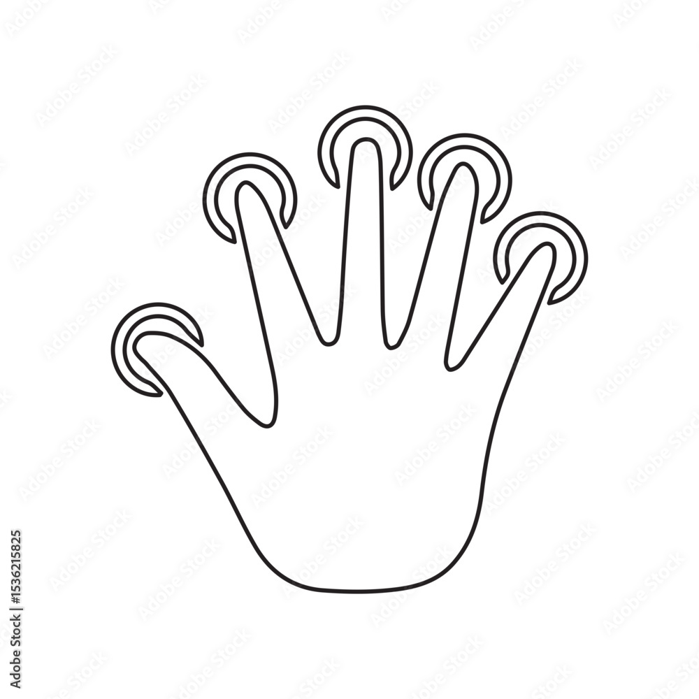 Fototapeta premium biometric finger line icon