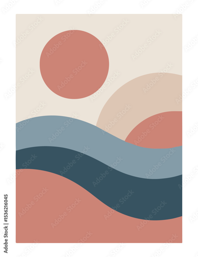 Fototapeta premium minimal printable wall art vector design