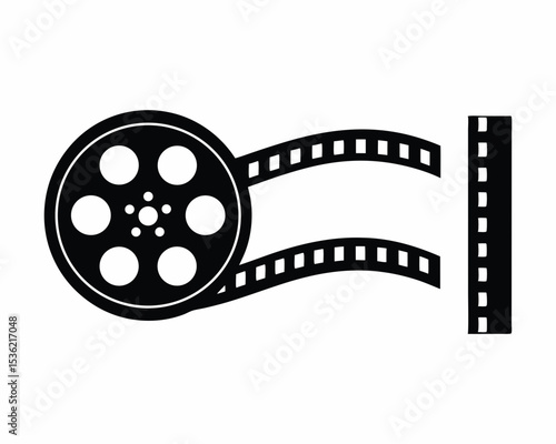 Film Reel silhouette vector illustration