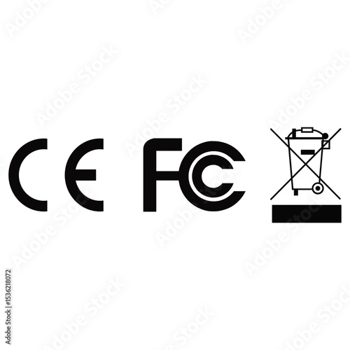 CE FCC WEEE VECTOR SIGN logo SYMBOL