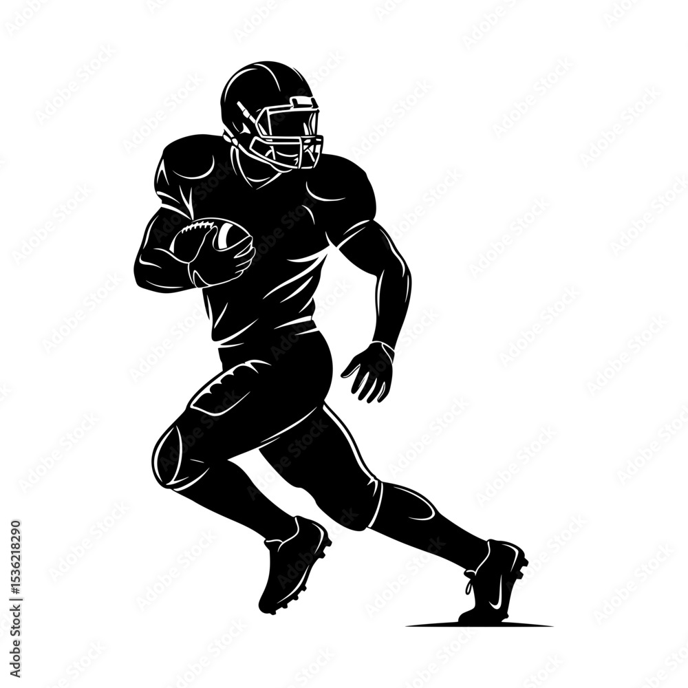 American football player silhouette American football player silhouette
