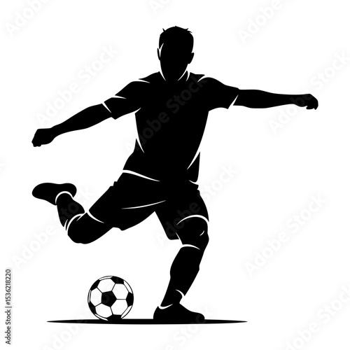 soccer player silhouette