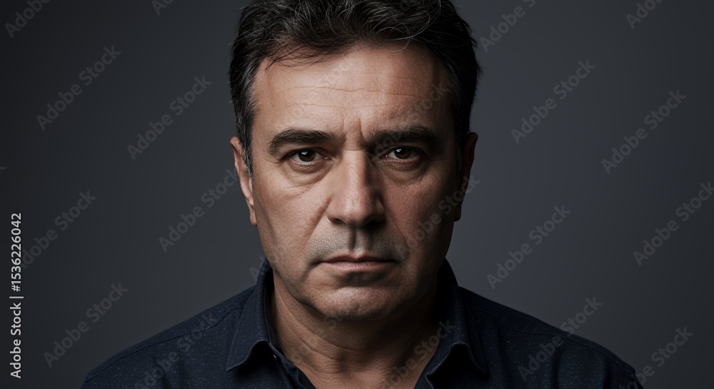 Serious Middle-Aged Man Portrait Serious Middle-Aged Man Portrait