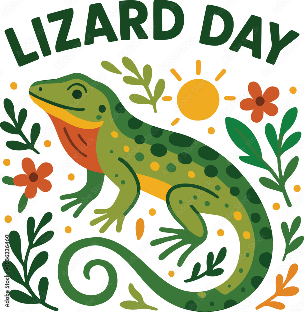 Obraz premium Lizard Day Celebration