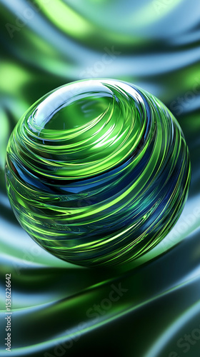 a mesmerizing 3D waves design in vertical composition