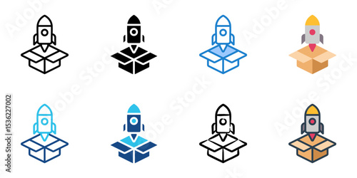  Launching icon set multiple style collection 
