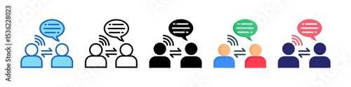 Listening Skills Multiple Style Icon Set Collection.