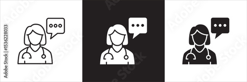 Doctor consultation digital apps icon. Doctor icon. Healthcare contact symbol. Icon symbol compatible for health service, hospital, clinic and medical. Vector illustration.