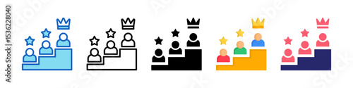 Social Status Multiple Style Icon Set Collection.
